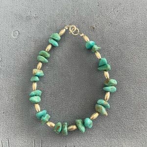 Silver and turquoise bracelet